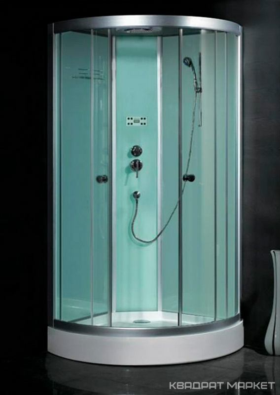 Душевая кабина LLA900-26IH 900*900 переднее стекло - прозрачное, заднее - белое матовое ZZ