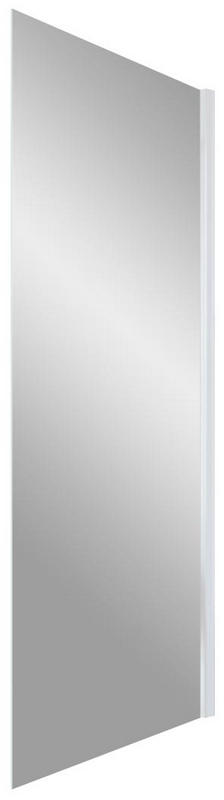 Душевая перегородка, неподвижная, 76x190 см, профиль белый, стекло сатин ZZ