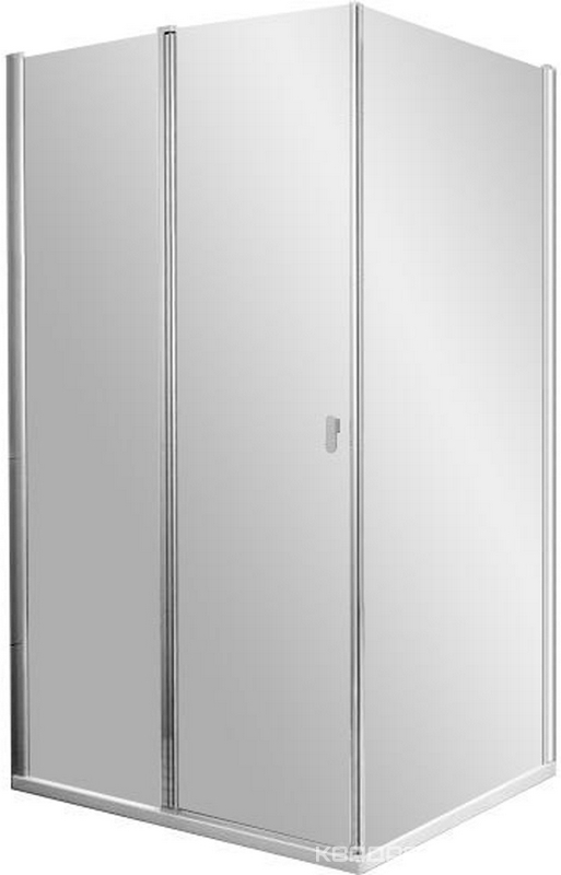 Душевое неподвижное ограждение CPS-100, профиль блестящий хром, стекло прозрачное ZZ