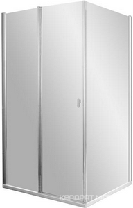 Душевое неподвижное ограждение CPS-100, профиль блестящий хром, стекло прозрачное ZZ