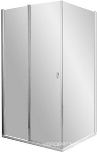 Душевое неподвижное ограждение CPS-80, профиль сатин, стекло прозрачное ZZ