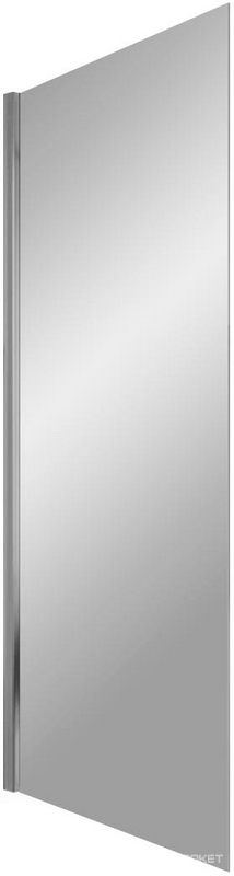 Душевая перегородка, неподвижная, 76x190 см, профиль хром глянцевый, стекло сатин ZZ