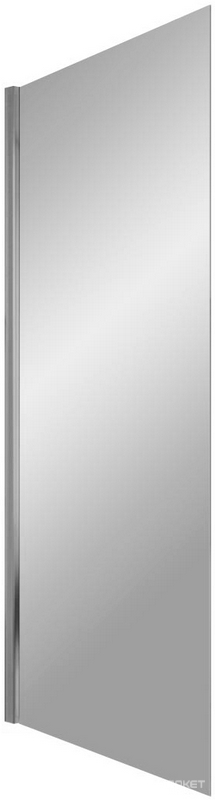 Душевая перегородка, неподвижная, 96x190 см, профиль хром глянцевый, стекло сатин ZZ