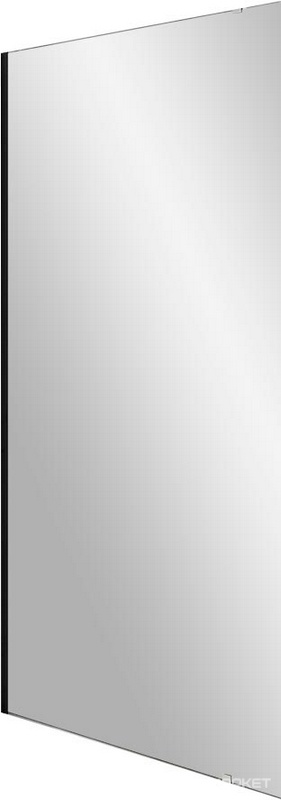 Душевое ограждение ST Walk-In Wall 700x2000 мм профиль черный, стекло прозрачное ZZ