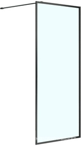 Душевая перегородка RICHMOND Walk-in 900х2000 прозрачное стекло 6 мм, цвет профиля черный ZZ