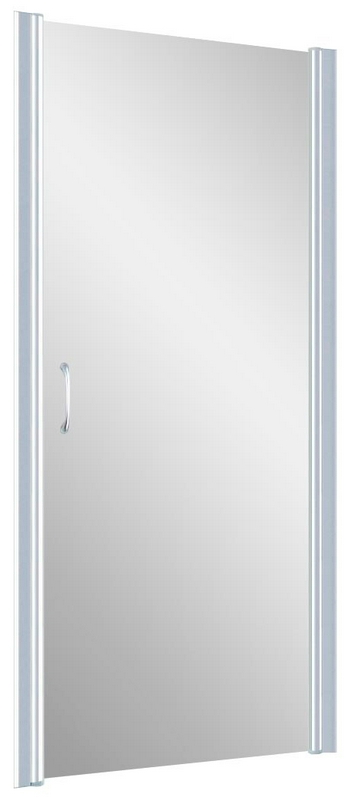 Дверь в нишу EP, 90x190 см, универсальное, профиль глянцевый хром, стекло шиншилла  ZZ