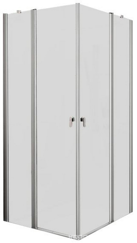 Дверь для душа распашная, CRV2-90, профиль белый, стекло прозрачное ZZ