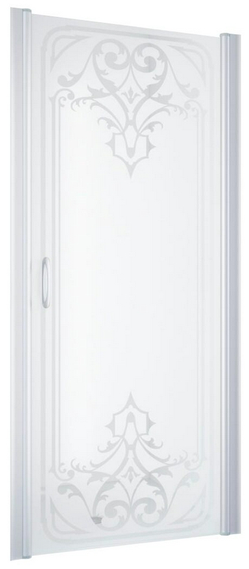 Дверь в нишу EP, 95*190 см, профиль хром глянец, стекло узорчатое "ARTDECO01" ZZ