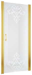 Дверь в душевой проем ЕР 90 09 ARTDECO D2  профиль золото стекло узорчатое ARTDECOD2, БЕЗ покрытия ZZ