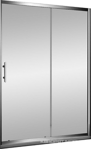 Душевая дверь VN-63, 150х190 см, раздвижная, профиль-хром, стекло-прозрачное ZZ