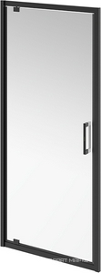 Душевая дверь VETRO распашная, 90х195 см, покрытие Easy clean,стекло 6 мм прозрачное, профиль  цв.матовый черный ZZ
