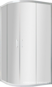 Душевое ограждение ZS NOVO полукруглое, 100*100*1900, профиль белый, стекло прозрачное, ZZ