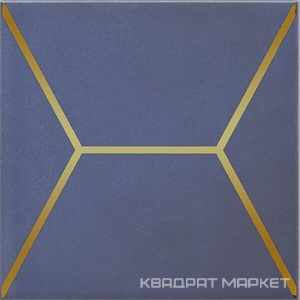 Декор Витраж синий |15x15