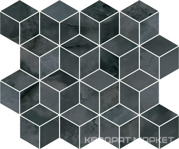 Декор Джардини серый темный мозаичный |45x37,5