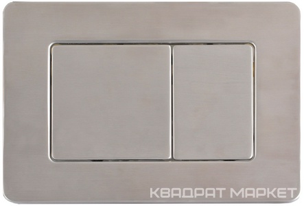 Клавиша двойного смыва 650-NB NIKEL BRUSH для инсталляции, нерж.сталь , ц. никель, ZZ