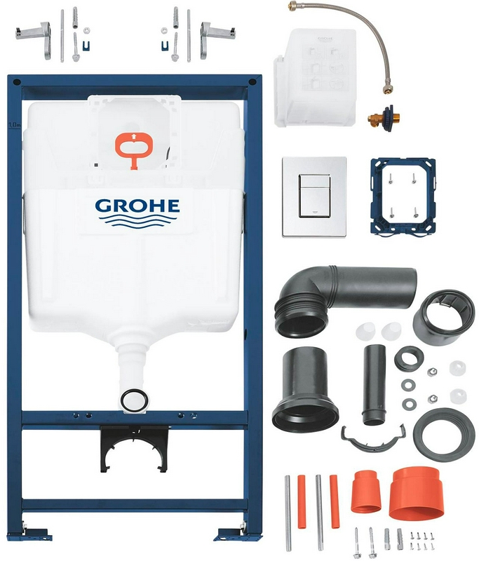 Инсталляция для подвесного унитаза, 3 в 1, полный комплект + кнопка Skate Cosmopolitan