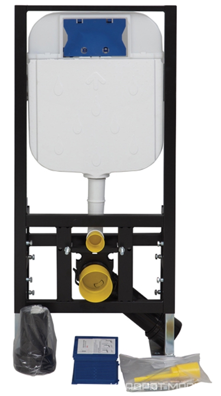 Инсталляция для подвесного унитаза, двойной смыв, 3/6 л., БЕЗ кнопки, крепеж в комплекте KL