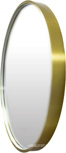 Зеркало круглое 700х700, LED-подсветка с диммером, сенсорный выключатель, подогрев, цвет золотой матовый