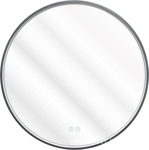 Зеркало круглое 700х700, LED-подсветка с диммером, сенсорный выключатель, подогрев, цвет серый матовый