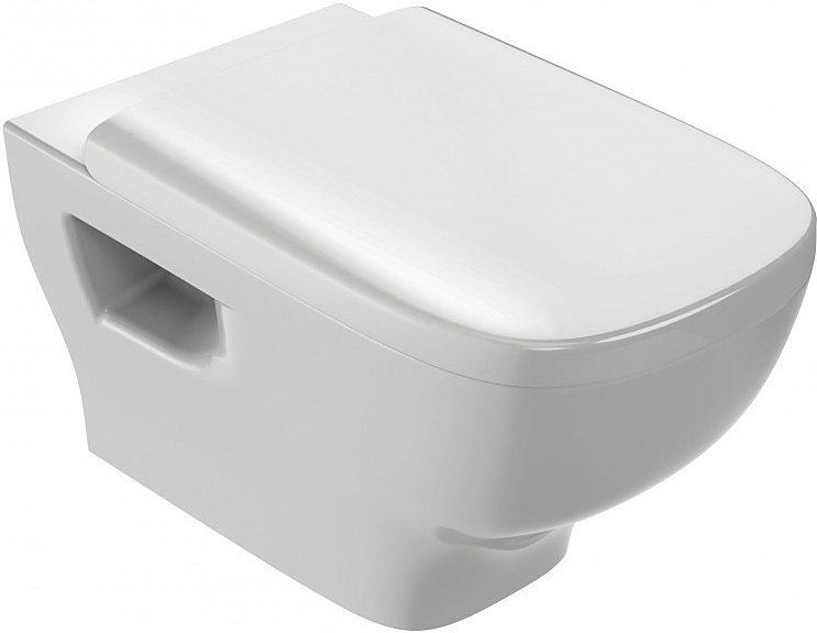 Унитаз подвесной, безободковый, БЕЗ крышки, STRUKTURA