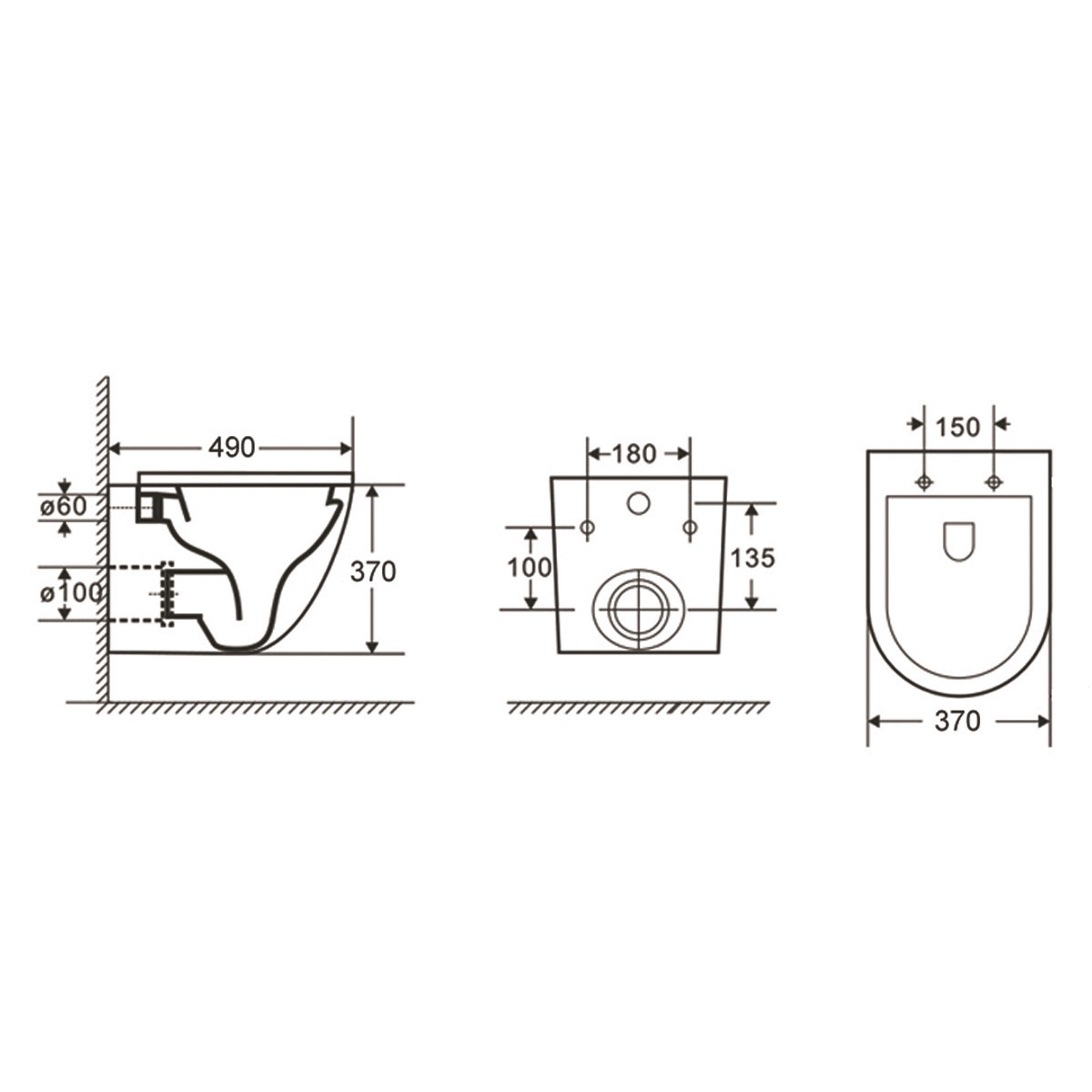 Унитаз подвесной, безободковый с сиденьем микролифт в компл., цв. белый ZZ