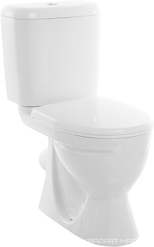 Унитаз-компакт "Стандарт", косой выход, арматура 1-режим. "Уклад", сиденье полипропилен, крепление в комплекте