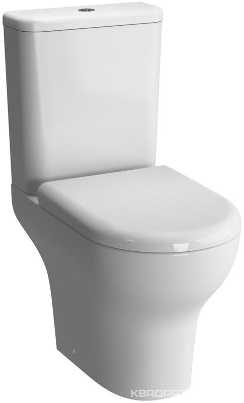 Напольный унитаз компакт Zentrum 610*355*830, крышка-сидение микролифт, белый
