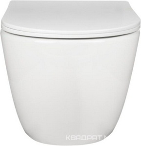 Сет: инсталляция + унитаз подвесной безободковый с сиденьем микролифт, БЕЗ клавиш смыва