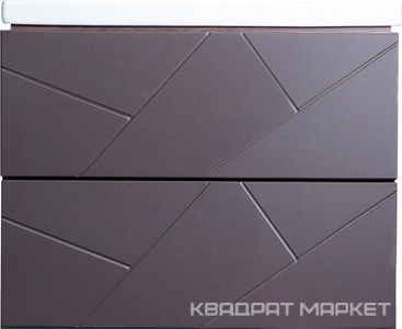 Тумба подвесная для комплекта Бриклаер Кристалл 60 софт, БЕЗ РАКОВИНЫ, цв. графит ZZ