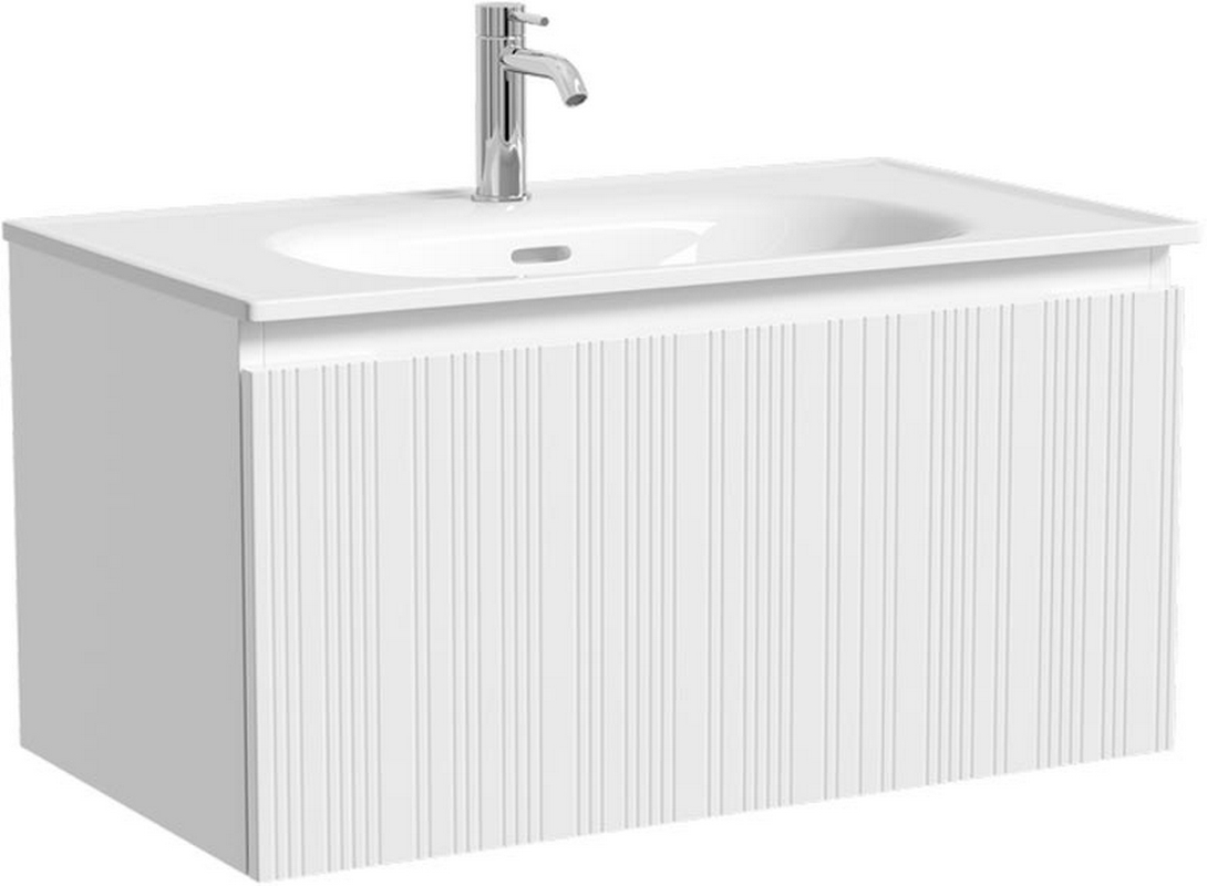 Тумба подвесная 785х453 мм, 1 выдвижн. ящик, без раковины арт.CN7005, цвет белый