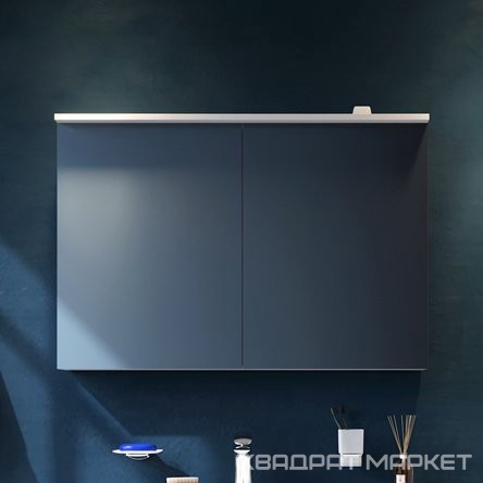 Зеркало-шкаф, 100 см, с подсветкой, белый глянцевый, для мебели Spirit ZZ