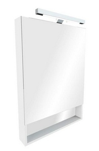 Зеркало-шкаф для мебели GAP, 70хh85 см, со светильником, цв.белый ZZ