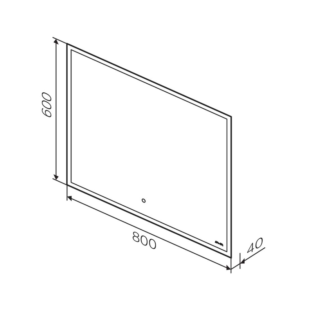 Зеркало с подсветкой 80 см, ИК-сенсором и системой антизапотевания AM.PM Spirit 2.0