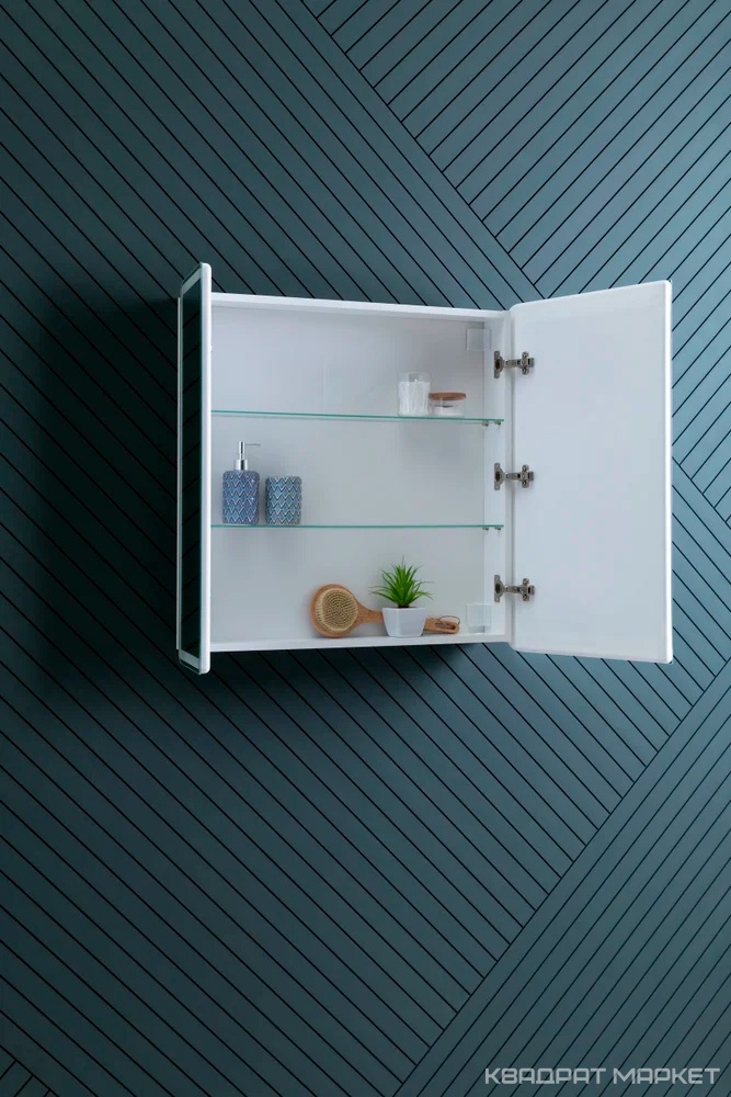 Зеркало-шкаф Оптима 80 с LED подсветкой ZZ