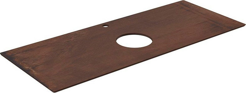 Cтолешница из плитки для мебели Plaza, 120 см, для накладных раковин, "Про Феррум коричневый" XX