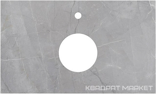 Cтолешница из плитки для мебели CANALETTO, 80x48 "Риальто серый", лаппатированный XX