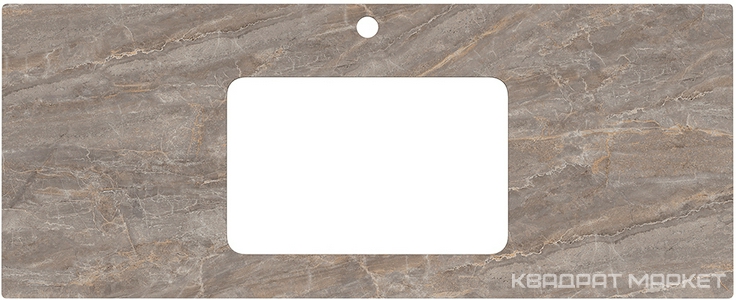 Спец. изделие декоративное 120 см для раковин, встраиваемых снизу, цвет парнас пепельный лаппатированный