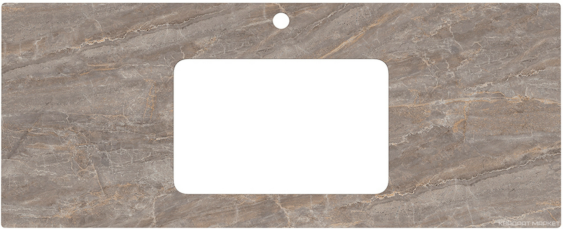 Спец. изделие декоративное 120 см для раковин, встраиваемых снизу, цвет парнас пепельный лаппатированный