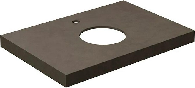 Cтолешница из плитки "Про Чементо" - 70х48 см для мебели CANALETTO, цвет коричневый тёмный матовый ZZ