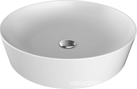 Раковина-чаша накладная Ultra 45 см, круглая  БЕЗ отверстия для смесителя, цв.белый KL