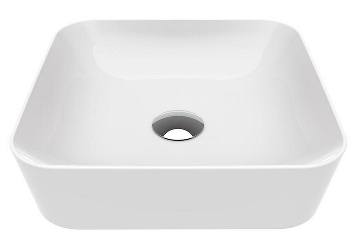 Раковина-чаша накладная Ultra 40x40 см см, БЕЗ отверстия для смесителя, цв.белый KL