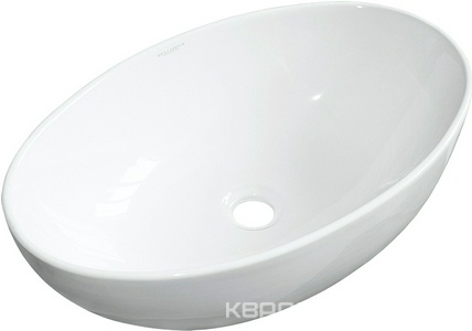 Раковина-чаша Ringo Slim 53x34 см, БЕЗ отверстия под смеситель, белая