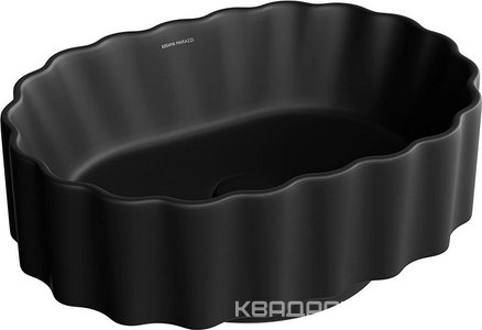 Раковина 50 см ARTBASIN Conchiglia, цв черный матовый , БЕЗ донного клапана ZZ