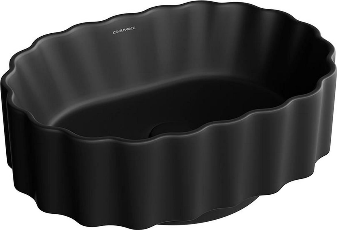 Раковина 50 см ARTBASIN Conchiglia, цв черный матовый , БЕЗ донного клапана ZZ