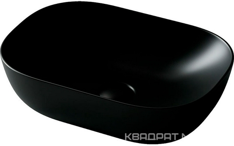 Раковина-чаша 45х32 см, БЕЗ отверстия под смеситель, БЕЗ донного клапана, цв. черный матовый ZZ