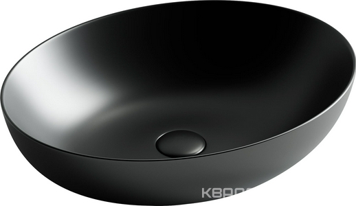 Раковина-чаша накладная овальная Element 520х395х130мм, цвет черный матовый ZZ