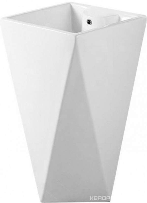 Раковина прямоугольная напольная SantiLine SL-4009, 49.5x48.5x85.5 см, цв. белый, ZZ