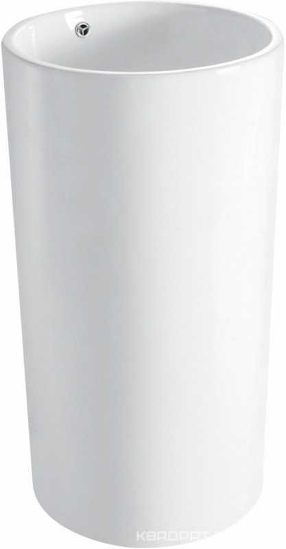 Раковина напольная SL-4006, 46x44,5 смх82 см, БЕЗ отверстия под смеситель, встроенный слив-перелив, цв. белый, ZZ