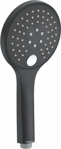 Душевая лейка, 3-функциональная, без шланга, цв.черный ZZ