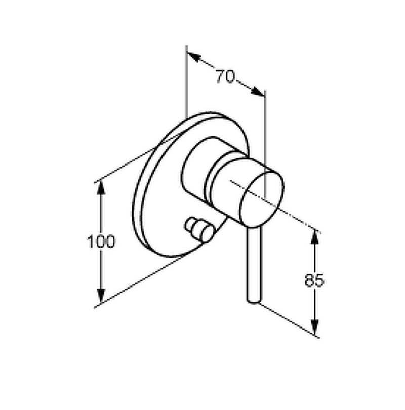 Смеситель KLUDI Bozz Black встраиваемый для ванны/душ, круглый. БЕЗ внутренней части, цв. черный мат., ZZ